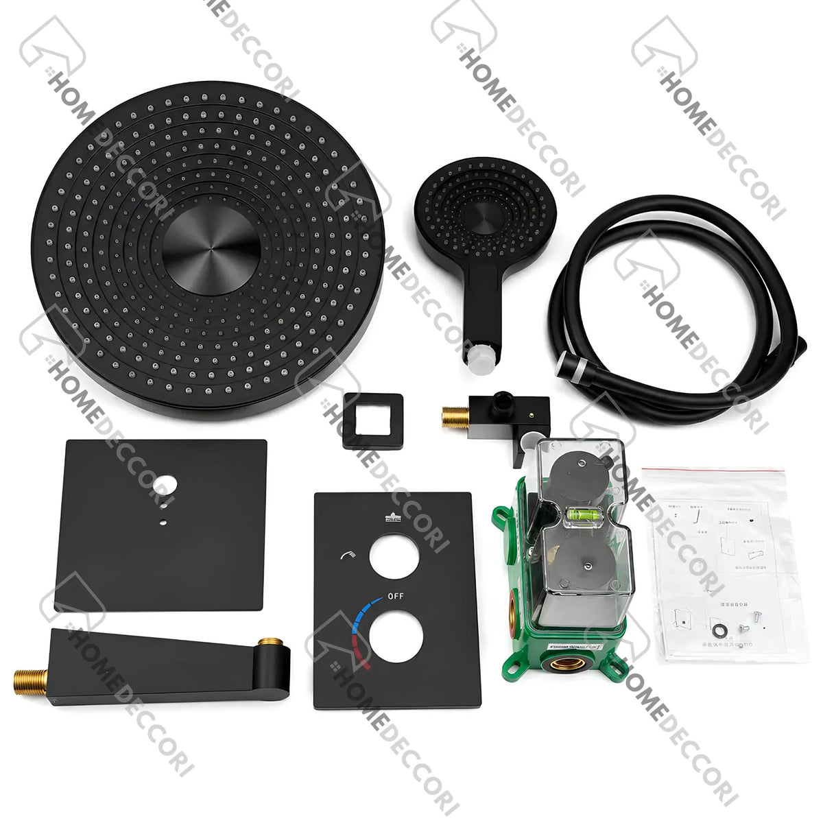 Ducha De Parede Spa Inox Completa À Gás Monocomando Rotondo - Homedeccori