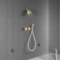 Ducha De Parede Spa Inox Led Monocomando Completa Lumen