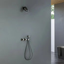 Ducha De Parede Spa Inox Led Monocomando Completa Lumen