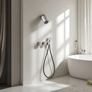 Ducha De Parede Spa Inox Led Monocomando Completa Lumen