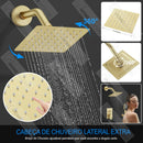 Chuveiro de Teto Spa Dourado Escovado 30cm Bellagio | Importado EUA