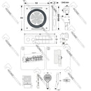 Ducha De Teto Embutir Inox 55x55 LED Bluetooth Spa Cremona