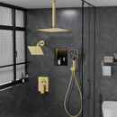 Chuveiro de Teto Spa Dourado Escovado 30cm Bellagio | Importado EUA