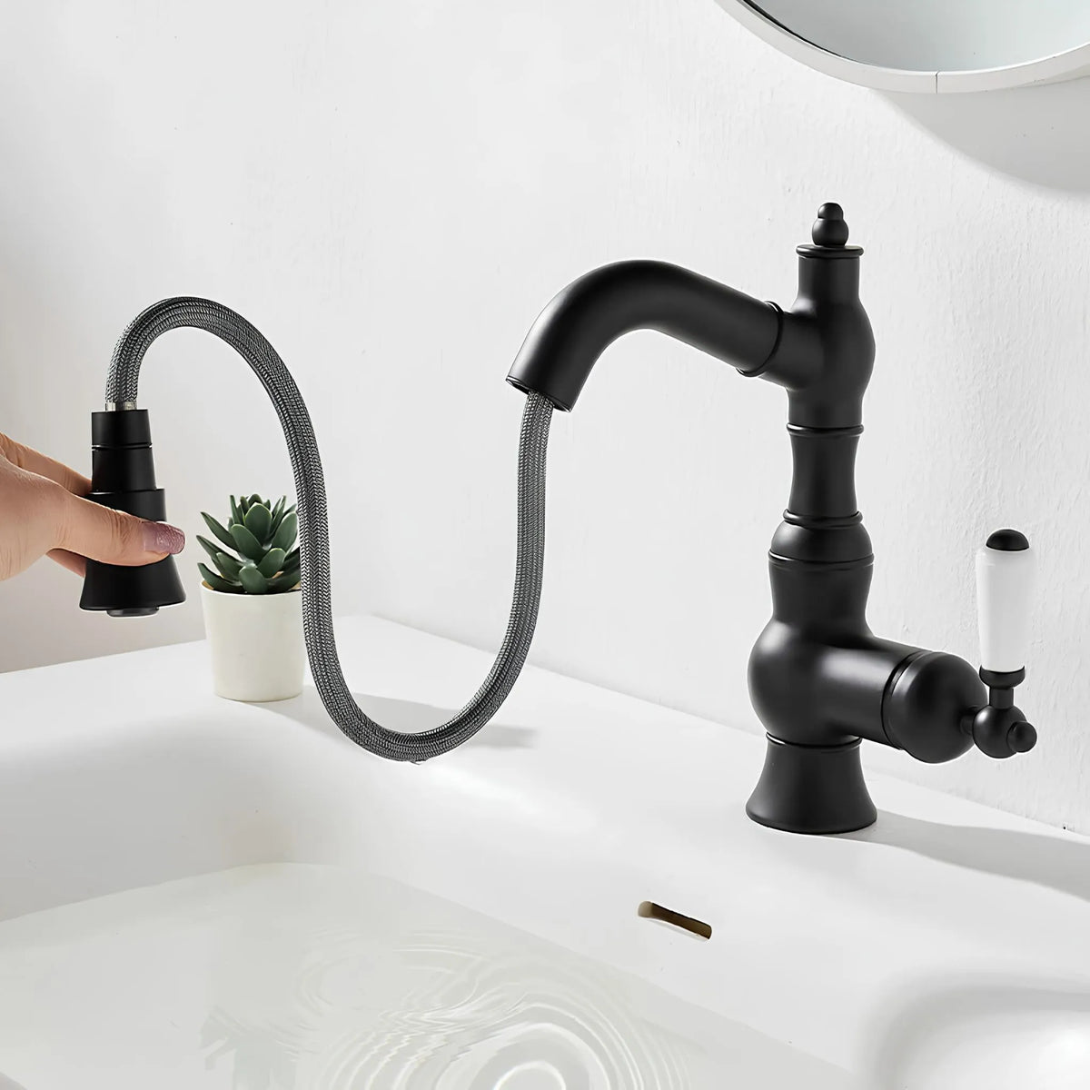 Torneira Para Banheiro Inox Vintage Extensível Chambord - Homedeccori
