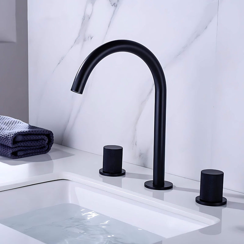 Bathroom-Sink-Faucet-Dohm-Bathroom-Sink-Faucet-Deck-Mounted-Three-hole-Two-handles-Matte-Black-Signature-Faucets Bathroom-Sink-Faucet-Dohm-Bathroom-Sink-Faucet-Deck-Mounted-Three-hole-Two-handles-Matte-Black-Signature-Faucets
