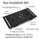 Ducha de Teto Embutir Spa Inox 63x33 LED Bluetooth Homulo