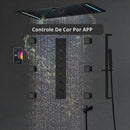 Ducha de Teto Embutir Spa Inox 63x33 LED Bluetooth Homulo