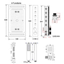 Ducha de Teto Embutir Spa Inox 63x33 LED Bluetooth Homulo