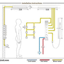 Ducha de Teto Embutir Spa Inox 63x33 LED Bluetooth Homulo