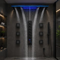 Ducha De Teto Embutir Spa Inox 120x30 LED Bluetooth Sonora