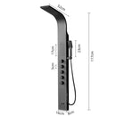 Ducha Vertical Inox Com Hidro Spa 4 Funções Black Sea