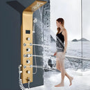 Ducha Vertical Com Hidro Cascata Led Display Digital Inox Slim JetFlow