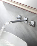 Torneira Moderna Duplo Comando Misturador Parede Banheiro Alamus