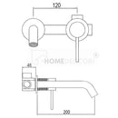 Torneira de Parede Banheiro Inox Monocomando Lavatório Dunart