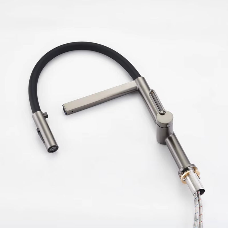 Torneira Gourmet Inox Extensível Spray 360 Bica Alta Armon