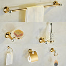 Acessórios para Banheiro 6 Peças Inox Dourado Cristal Palacium