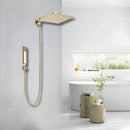 Ducha Chuveiro Á Gás 30x30 Inox com Ducha Manual Zeft