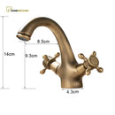 Torneira Vintage Retro Duplocomando Misturador Banheiro Imperial