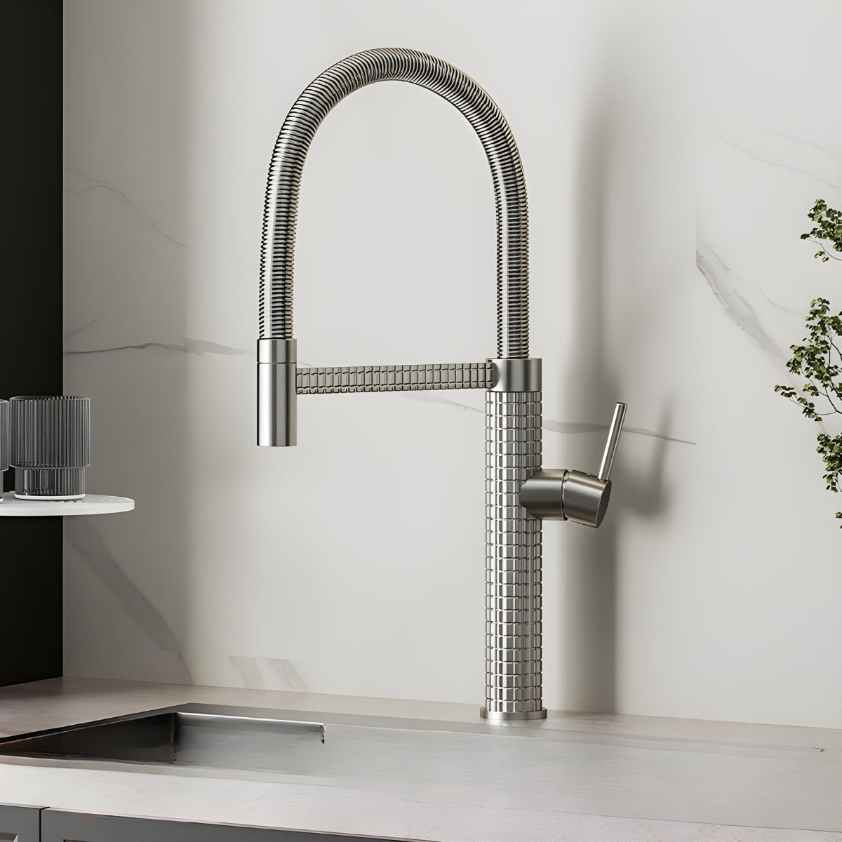 Torneira Gourmet Monocomando Inox retratil Extensivél Riviera