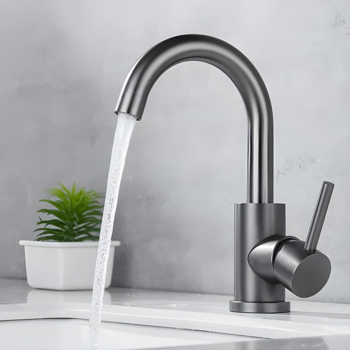 Torneira Para Banheiro Monocomando Inox Bancada Deluxe