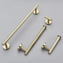 Kit Acessórios Para Banheiro Inox Dourado Escovado Belfor