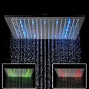 Chuveiro De Teto Inox Quadrado 40cm Led Slim AquaLuxe