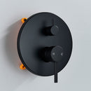 Chuveiro Á Gás Completo Inox 40cm Preto Fosco Hatmar