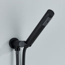 Chuveiro Á Gás Completo Inox 40cm Preto Fosco Hatmar