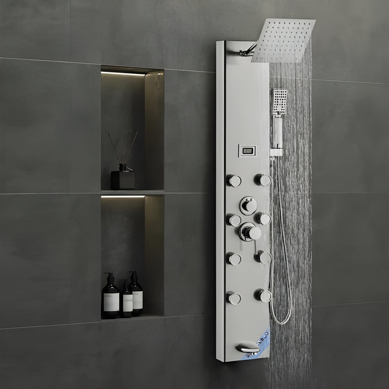 Ducha Vertical Com Hidro Spa Inox Jaguar | Importado dos EUA