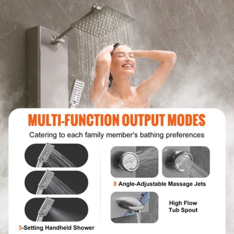 Ducha Vertical Com Hidro Spa Inox Jaguar | Importado dos EUA