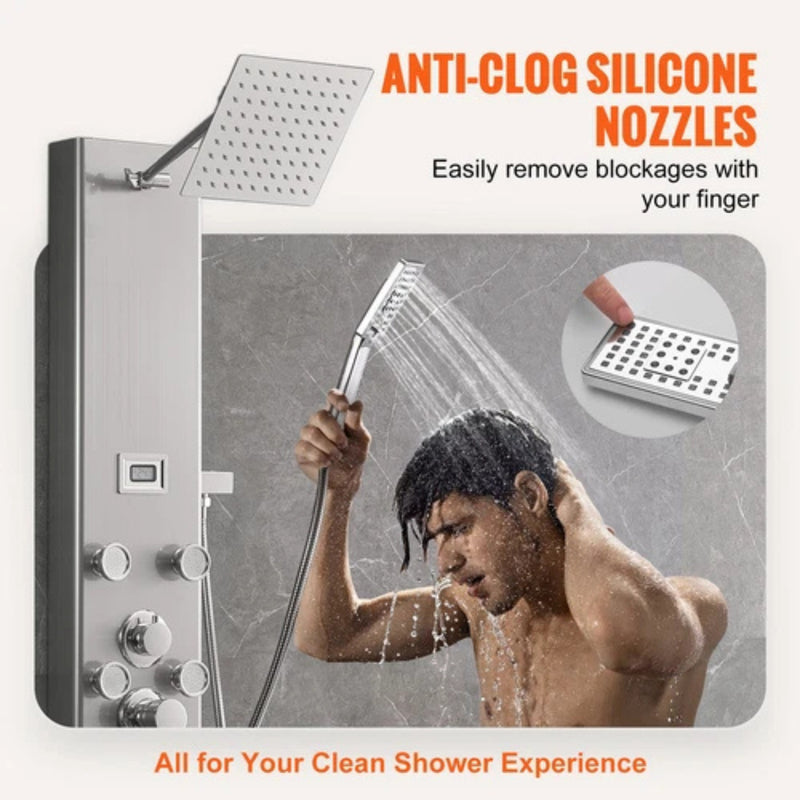 Ducha Vertical Com Hidro Spa Inox Jaguar | Importado dos EUA