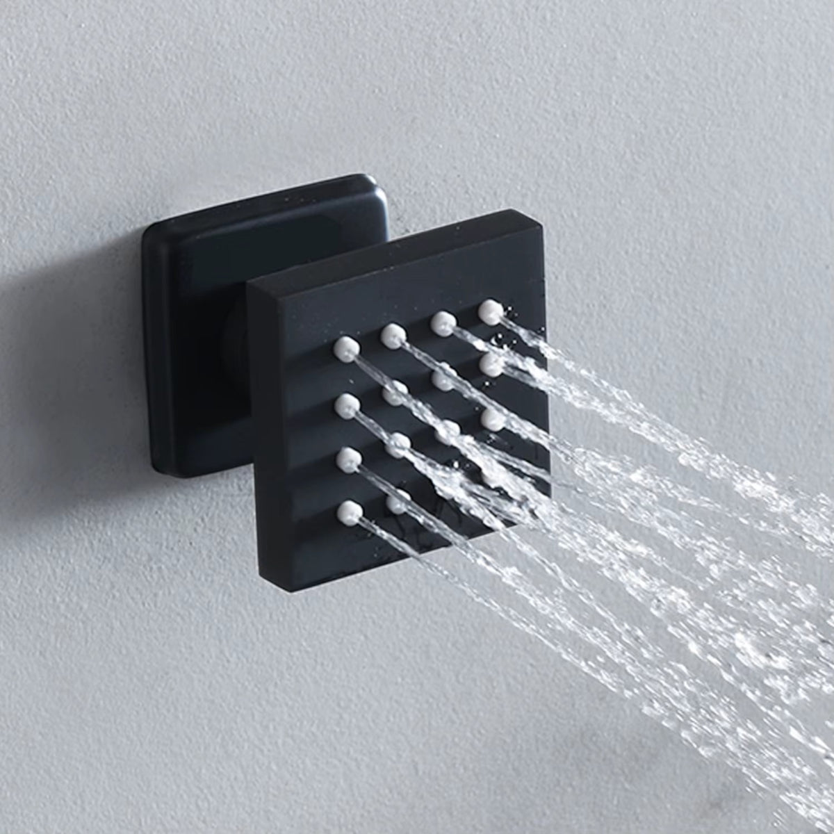 Ducha de Teto Spa Inox 50x50 LED Slim Velt Preto Fosco - Homedeccori