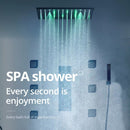 Ducha de Teto Spa Inox 50x50 Preto Fosco LED Slim Velt Preto Fosco