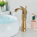 Torneira Cisne Dourada Monocomando Para Banheiro Lavabo