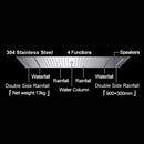 Ducha de Teto Embutir Spa Inox 90x30cm LED Bluetooth Stellar