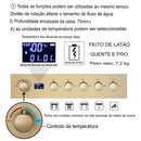 Ducha de Teto Embutir Spa Inox 90x30 LED Bluetooth Horizon