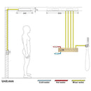 Ducha de Teto Embutir Spa Inox 90x30 LED Bluetooth Horizon