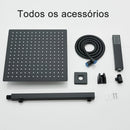 Ducha Chuveiro Á Gás 30x30 Inox com Ducha Manual Zeft