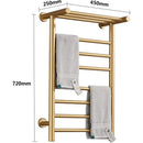 Toalheiro Elétrico Dourado Inox Rack Inox 70W 72x45cm Solaris