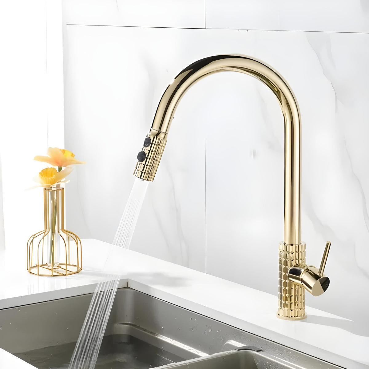 Torneira Gourmet Inox Monocomando Extensível Havyt Homedeccori