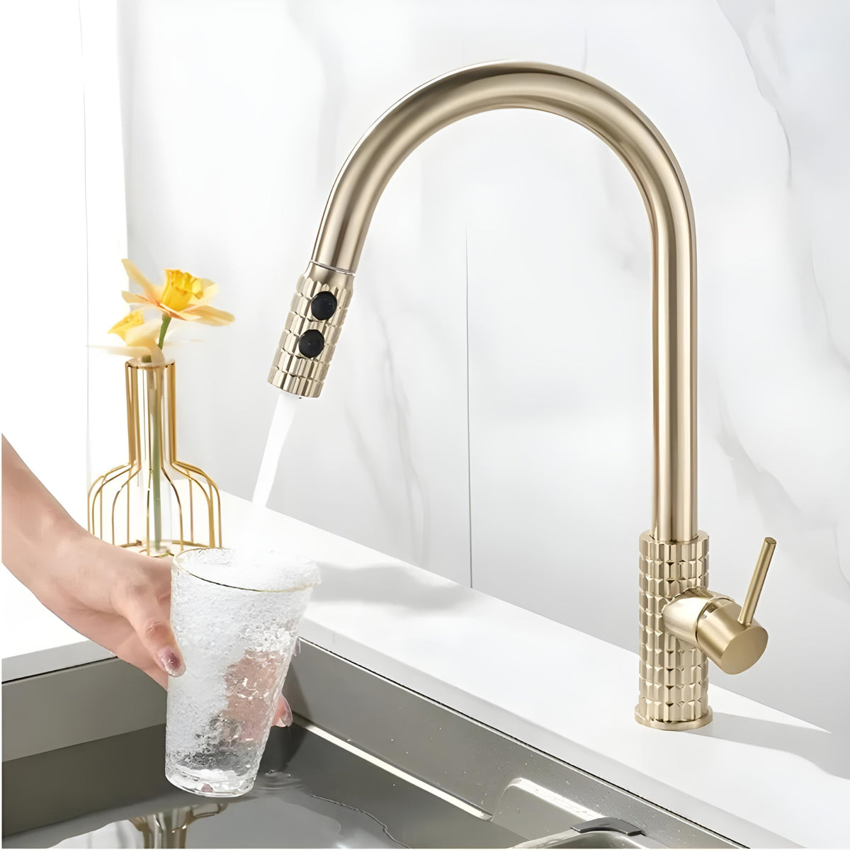 Torneira Gourmet Inox Monocomando Extensível Havyt Homedeccori