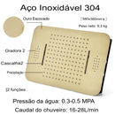 Ducha de Teto Embutir Spa Inox 58x38 LED Bluetooth Prime