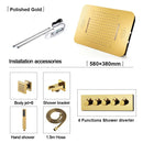 Ducha de Teto Embutir Spa Inox 58x38 LED Bluetooth Prime