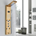 Ducha Vertical Com Hidro Cascata Led Visor Inox Spa Line