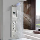 Ducha Vertical Com Hidro Cascata Led Visor Inox Spa Line
