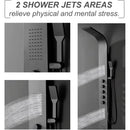 Ducha Vertical Inox Com Hidro Spa 4 Funções Black Sea