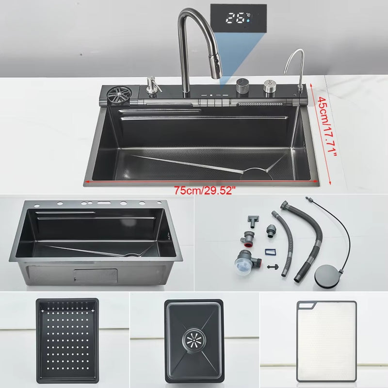 Cuba Gourmet Inox Pia Inteligente 75x45 Completa Vision