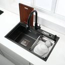 Cuba Gourmet Inox Pia Dupla Preta 78×46cm Completa Aqua Prime