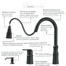 Torneira Gourmet Monocomando Extensível Com Dispenser Flowix