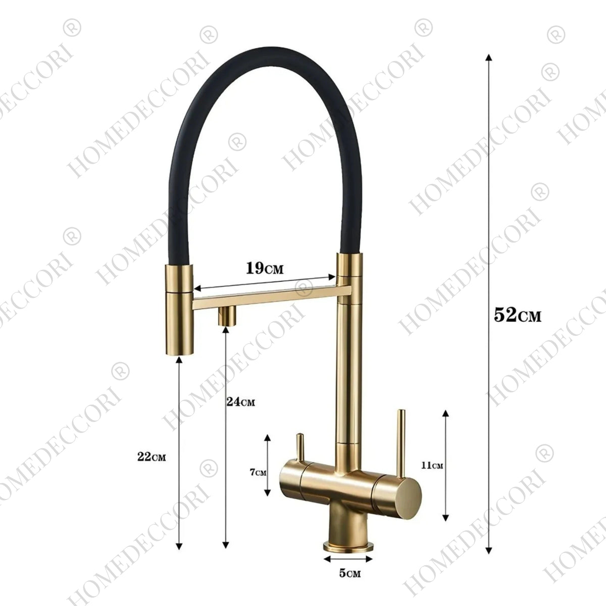 Torneira Gourmet Cozinha Monocomando Saida Para Filtro PalmFlow - Homedeccori